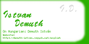 istvan demuth business card